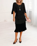 MARISSA | ELEGANT COMFORT RUFFLE DRESS