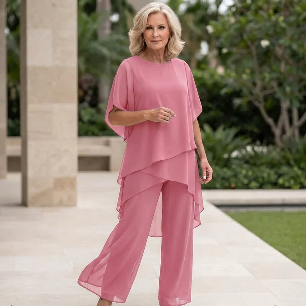 CONSTANCE | ELEGANT CHIFFON TWO-PIECE SET