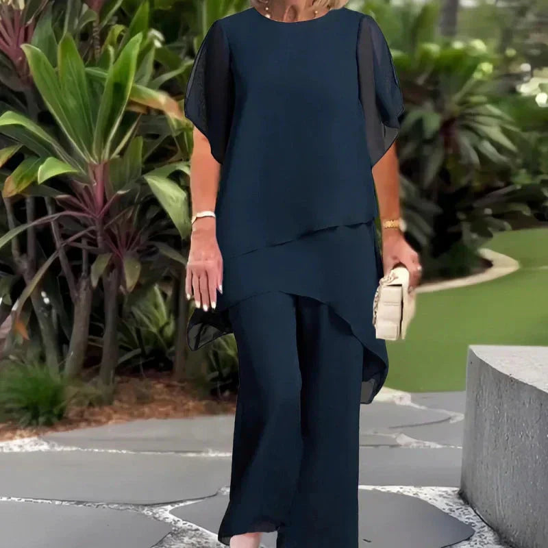 CONSTANCE | ELEGANT CHIFFON TWO-PIECE SET
