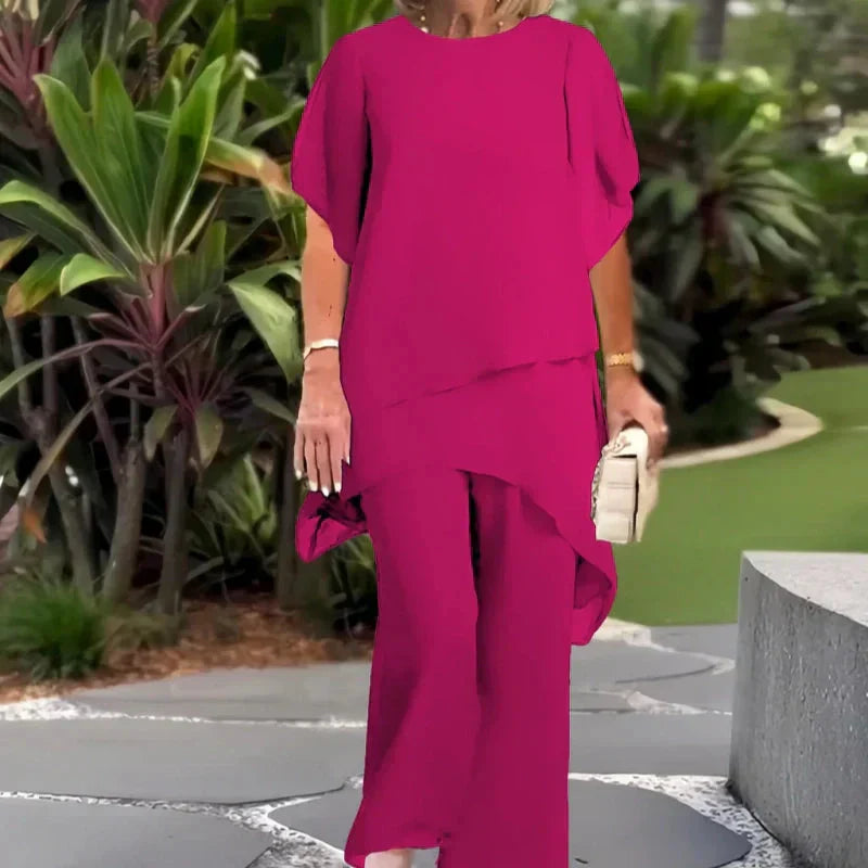 CONSTANCE | ELEGANT CHIFFON TWO-PIECE SET