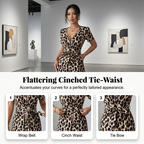 Leopard Print V-Neck Wide-Leg Jumpsuit
