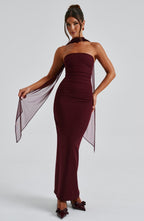 PEONY | GRACEFUL SATIN DRESS